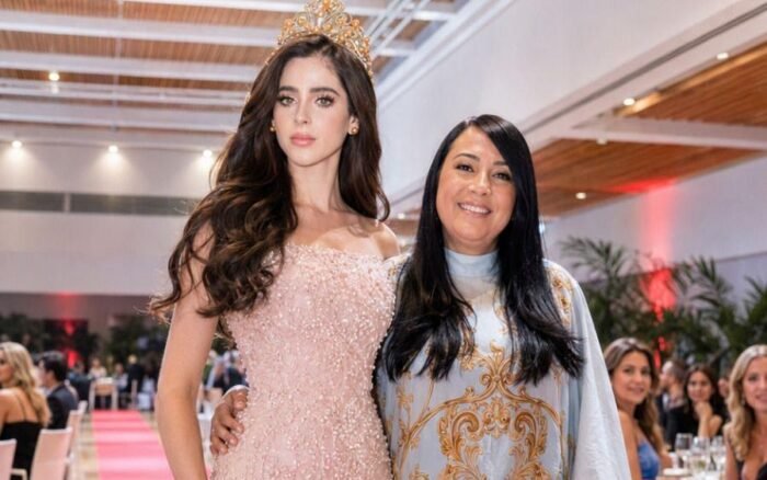 Giannina Azar deslumbra en Mónaco con su colección “María Antonieta” junto a Miss Universo